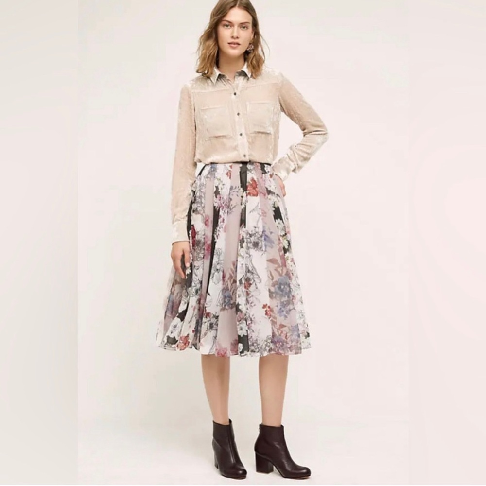 Anthropologie Varun Bahl Flowerful Skirt